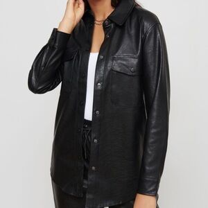 Dynamite Brooklyn Faux Leather Shacket